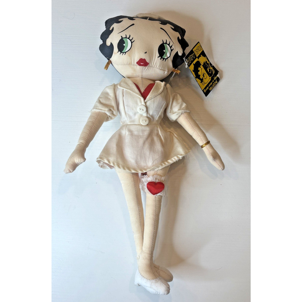 Vintage Retired Kelly Toy Betty Boop Nurse Betty 17”Plush Toy 1999
